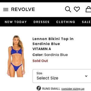 VITAMIN A SWIM! Lennon  Gorgeous Sardinia Blue! NWT